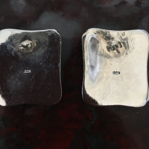 VINTAGE SS Square Earrings - Picture 2 of 2